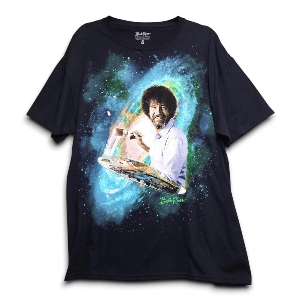 Bob Ross Galaxy‎ T Shirt Men's Size Large Graphic Tee